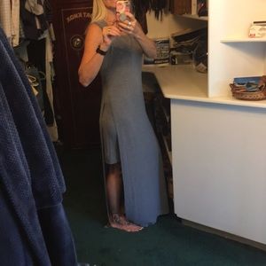 Athleta side split dress with short under layer.